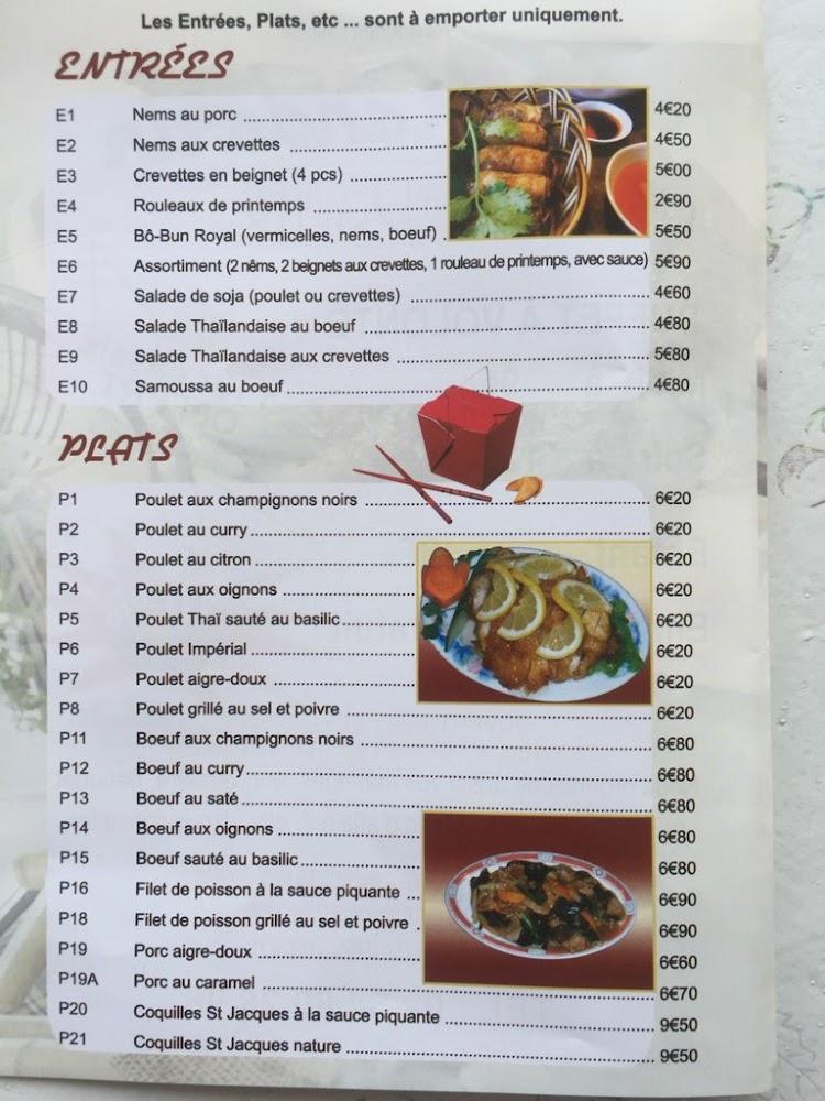Restaurant Asie Royal - Menu Image 2
